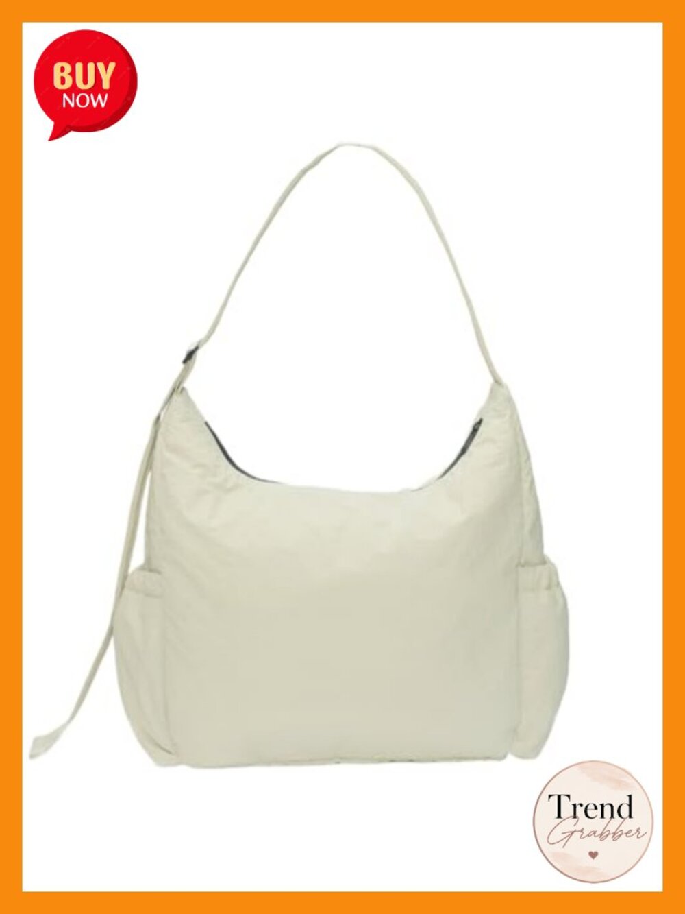 Nylon Hobo Crossbody Bag Lightweight Shoulder Bag Large Travel Handbag with